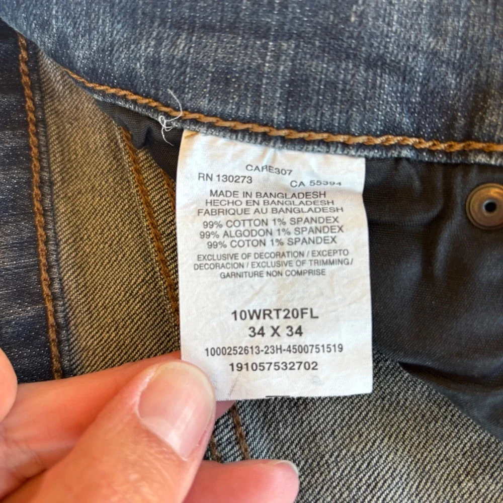 Wrangler Retro Relaxed Bootcut‎ Jeans Mens 34x34 Dark Wash Denim 10WRT20FL